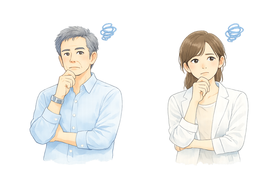 ITのお悩みを抱えるご担当者のイラスト